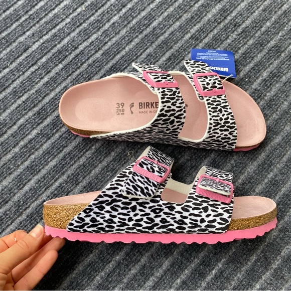 Birkenstock Shoes - BIRKENSTOCK Zebra Tex Leo Lilly Arizona Sandals